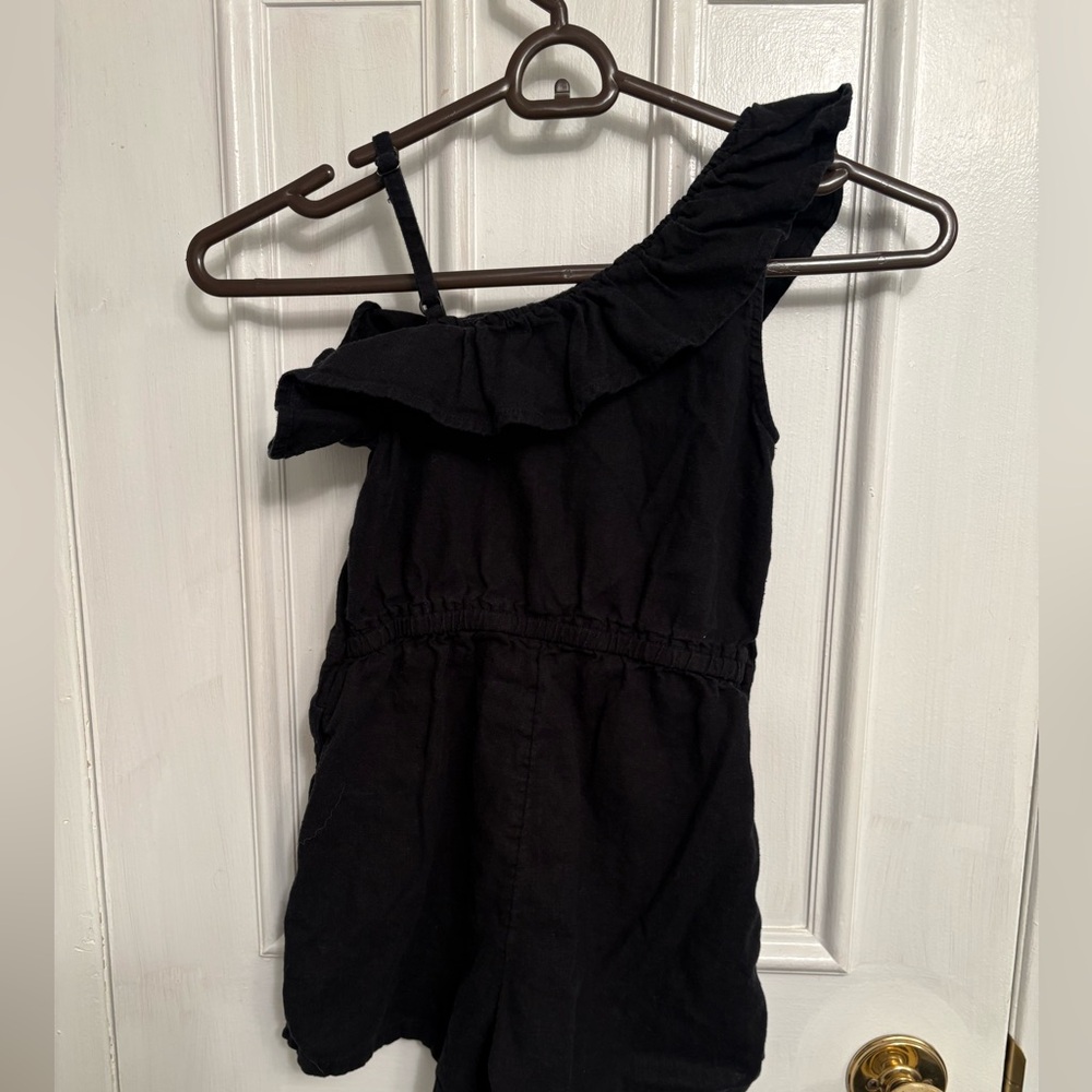Kids One-Shoulder Ruffle Romper - Picture 2 of 4